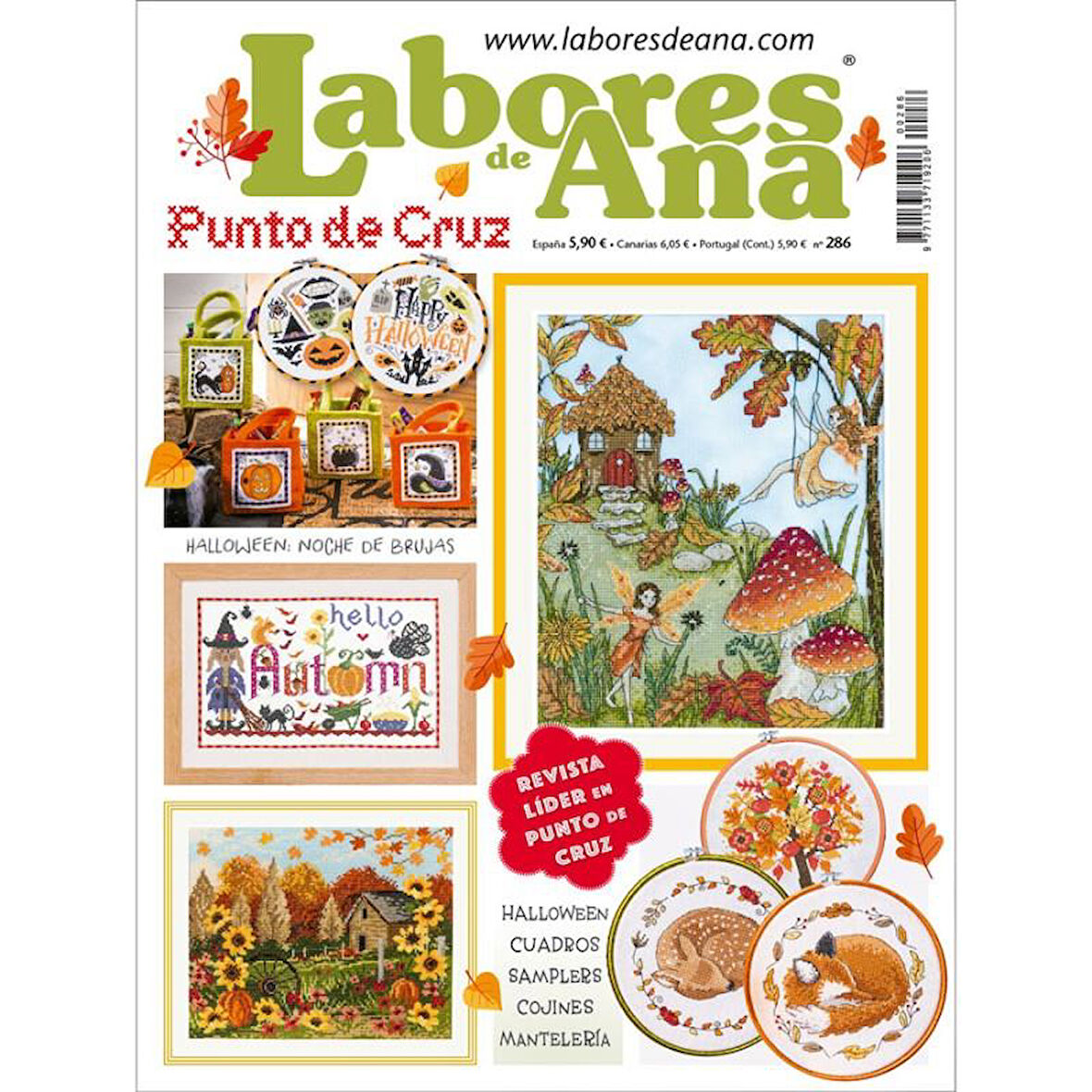 Revista punto de cruz Las Labores de Ana Incluye Halloween Nakış Elişi Hobi Dergisi No 286