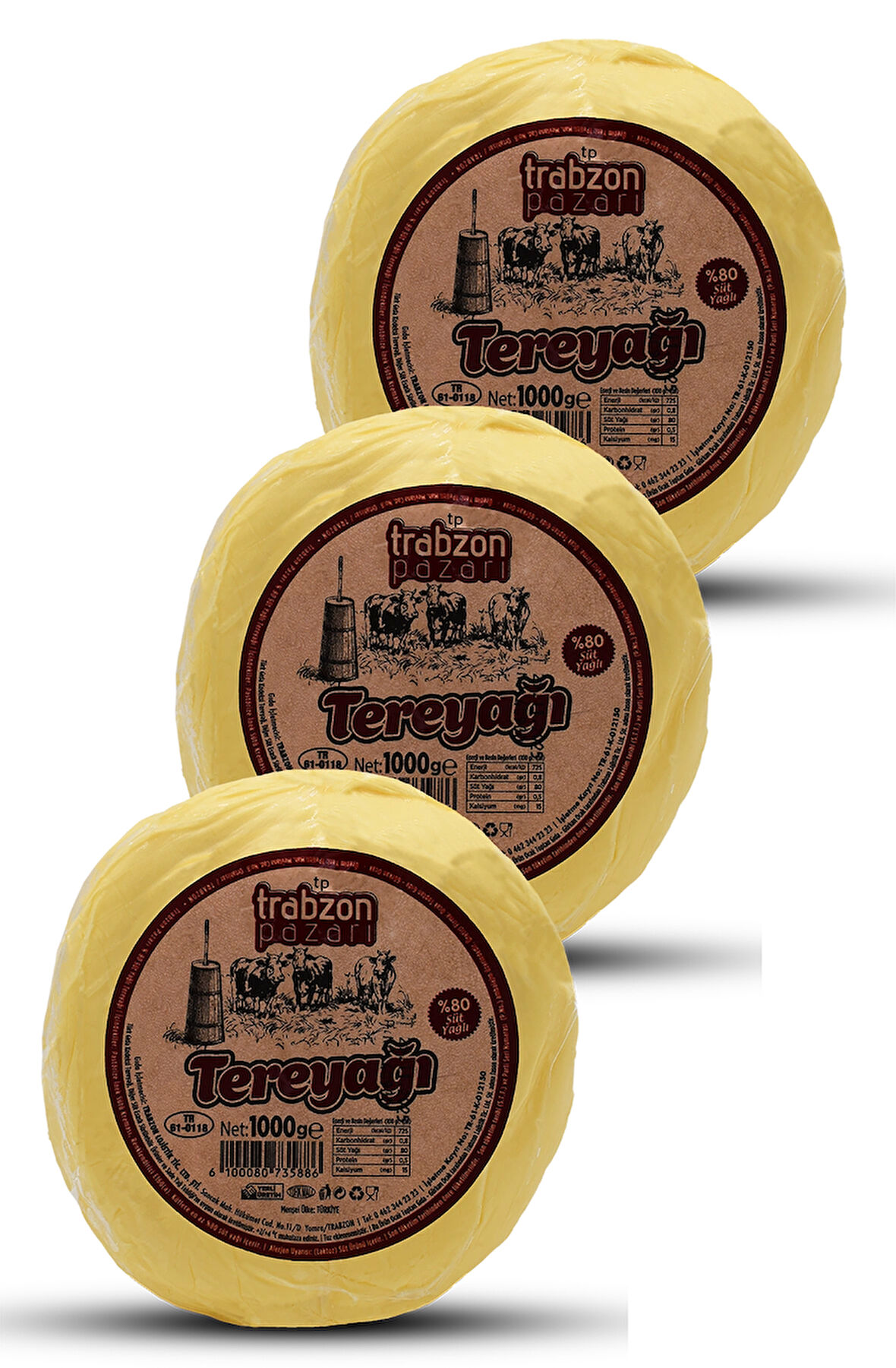 Az Tuzlu Trabzon Tereyağı 3x1 Kg