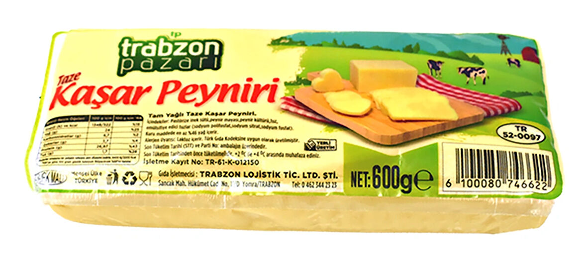 Trabzon Yöresel Taze Kaşar Peynir  600 Gr