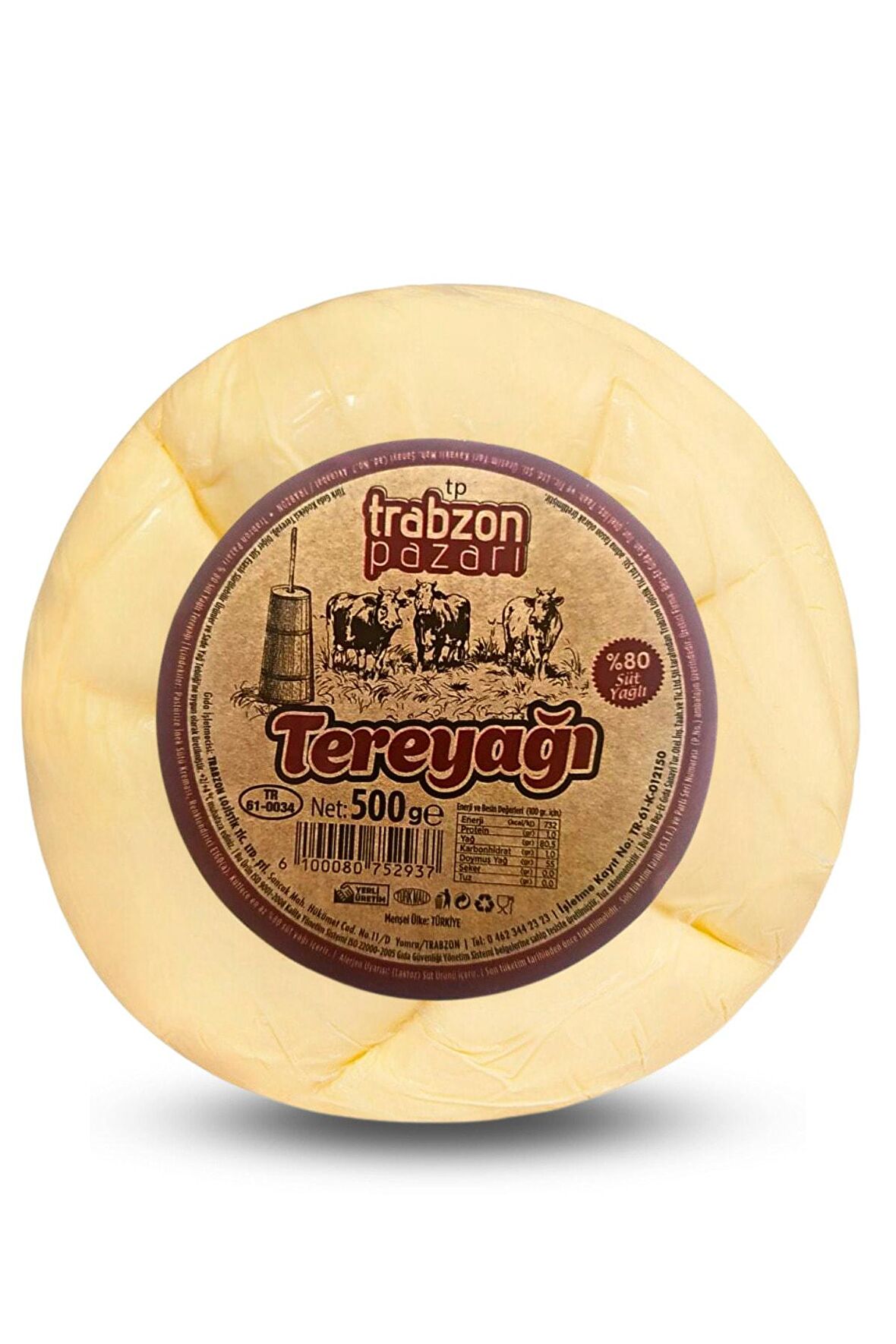 Trabzon Yöresel Tonya Tereyağı 500 Gr