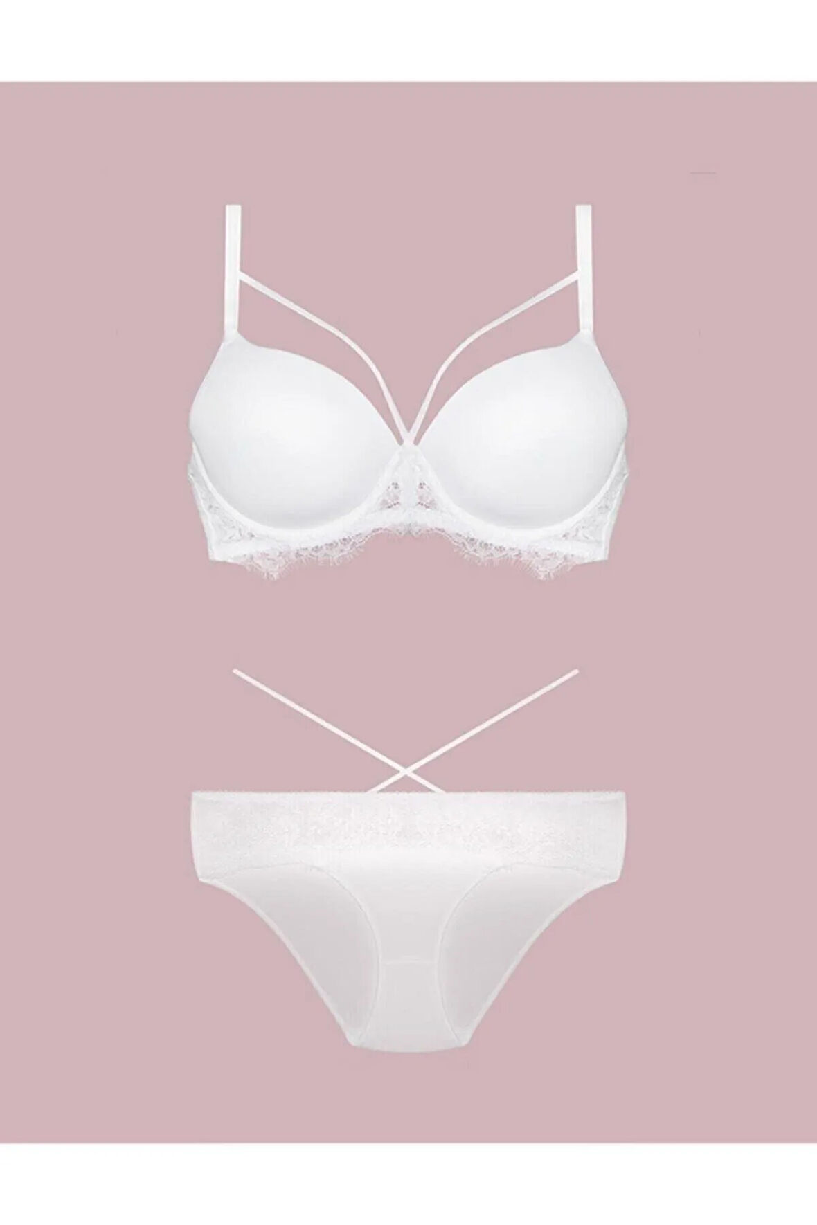 Kadın Siyah Desteksiz Balenli Sütyen Takım