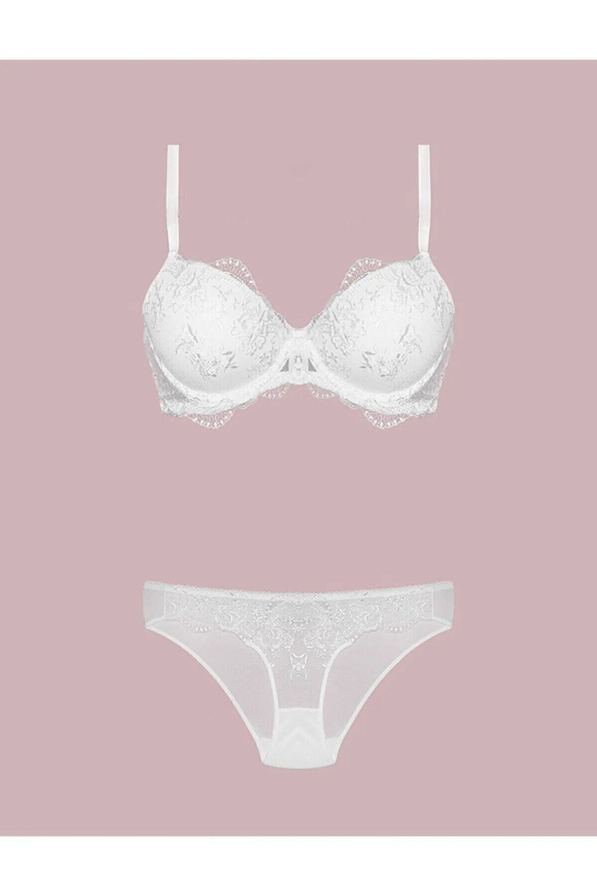 Kadın Siyah Desteksiz Boş Kap Dantelli Sütyen Takım