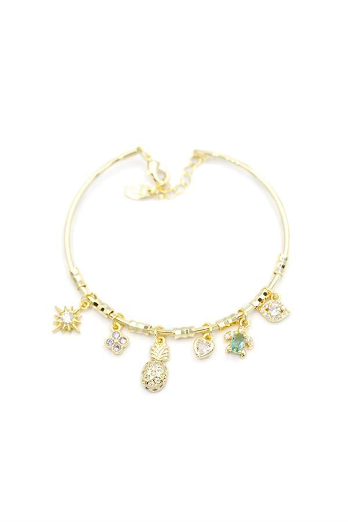 Ananas Charmlı Bilezik - Altın