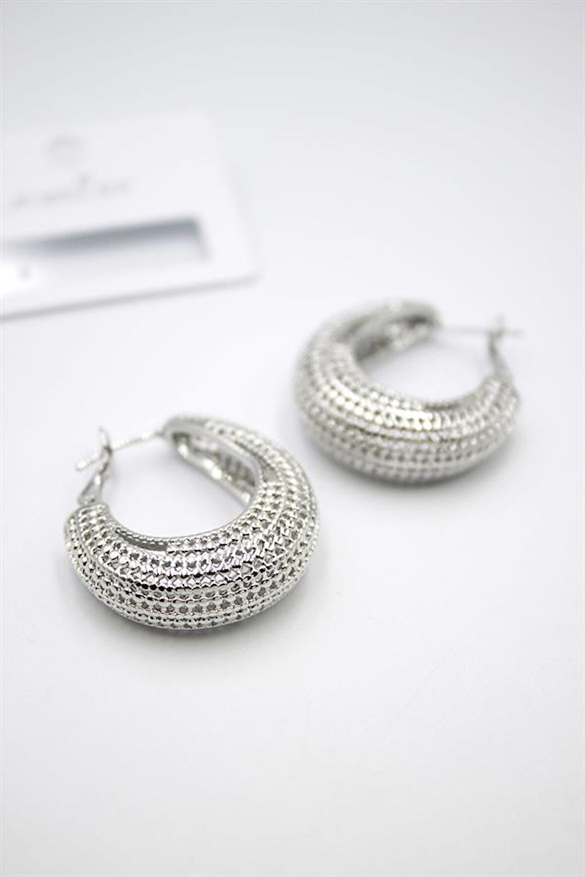 Telkari Halka Küpe - Gümüş