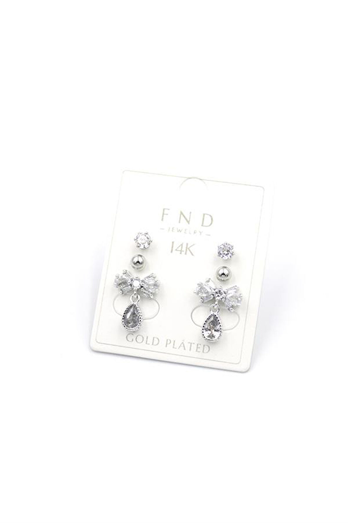 Çoklu Taşlı Küpe - Gümüş