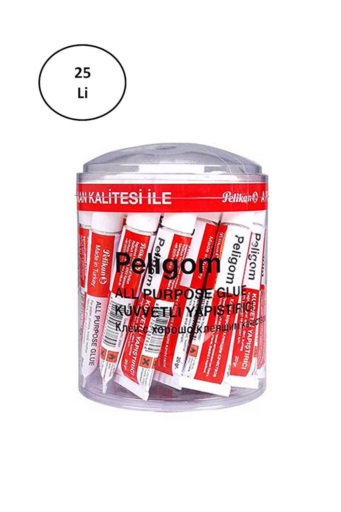 Pelikan Peligom No:7 20 Gram Tüp Yapıştırıcı 25'li