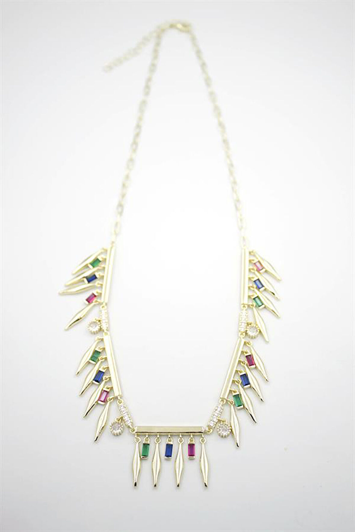 Taş Sallantılı Marka Kolye - Altın