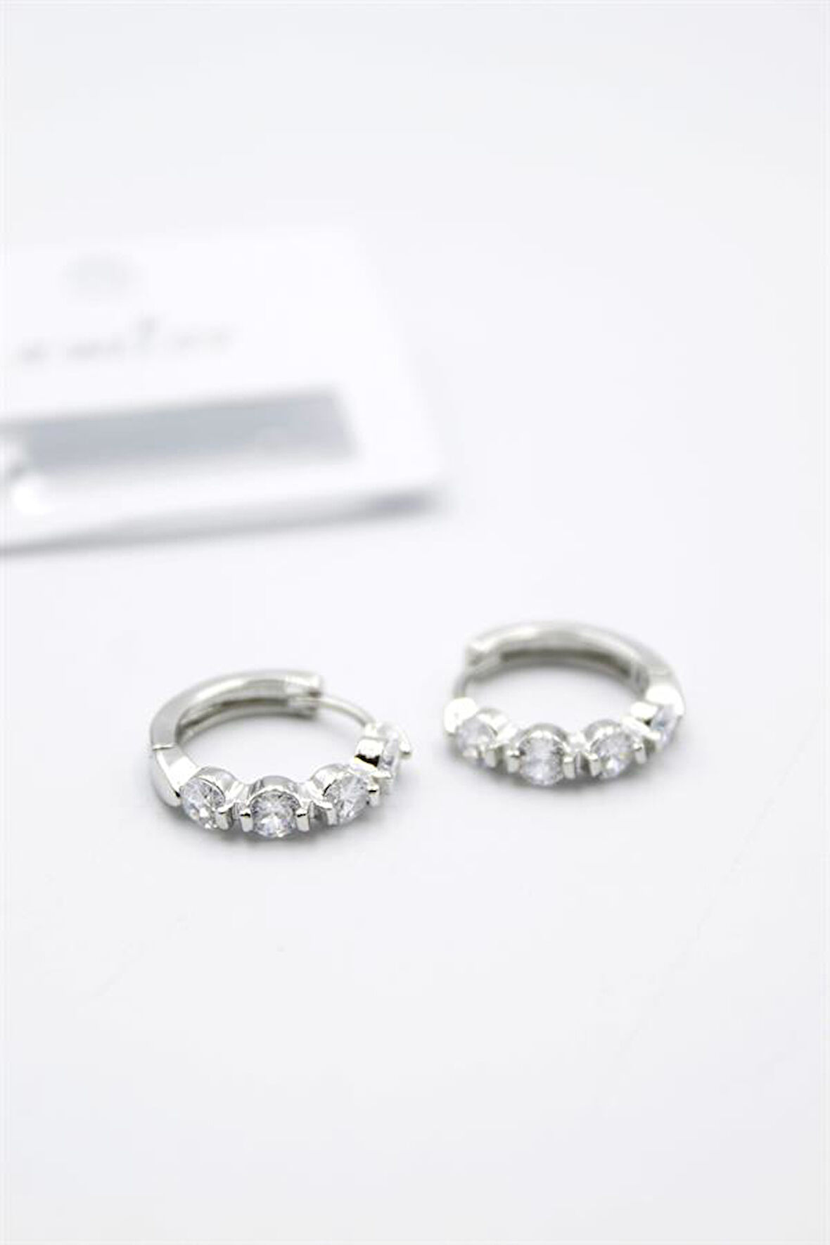 Taşlı Küpe - Gümüş