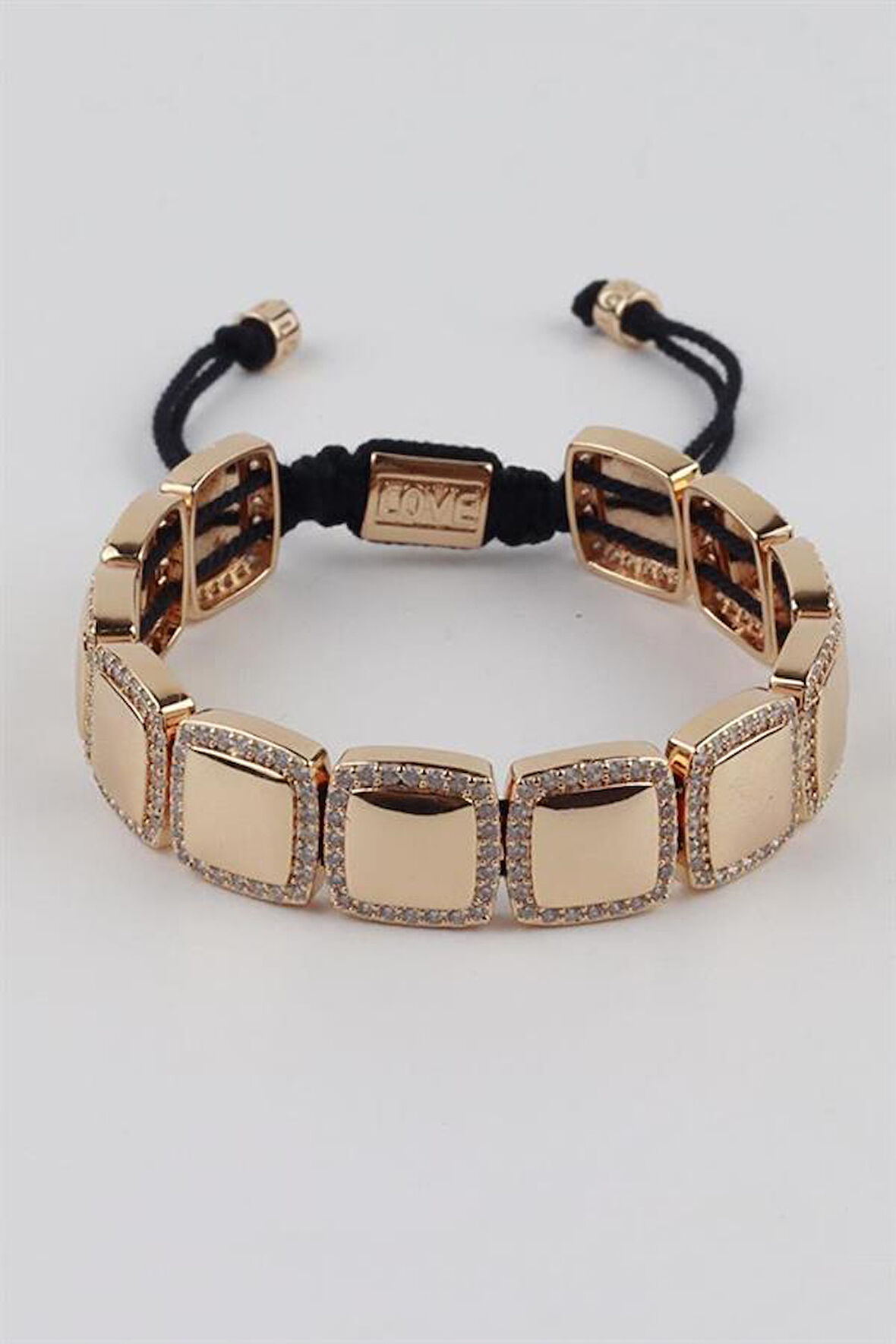 İpli Çelik Bileklik - Altın