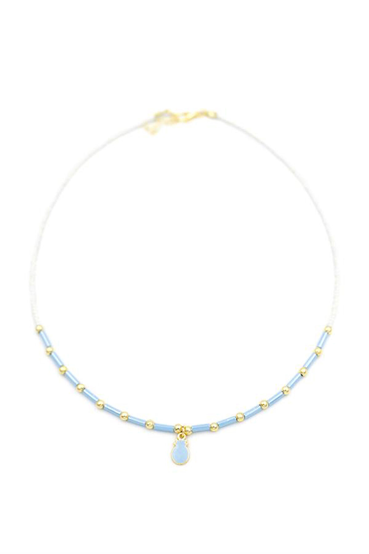 Boncuk Ananas Kolye - Beyaz