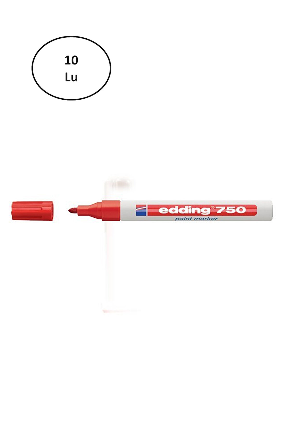 Edding Boya Dekor Markörü Kırmızı E-750 10'lu