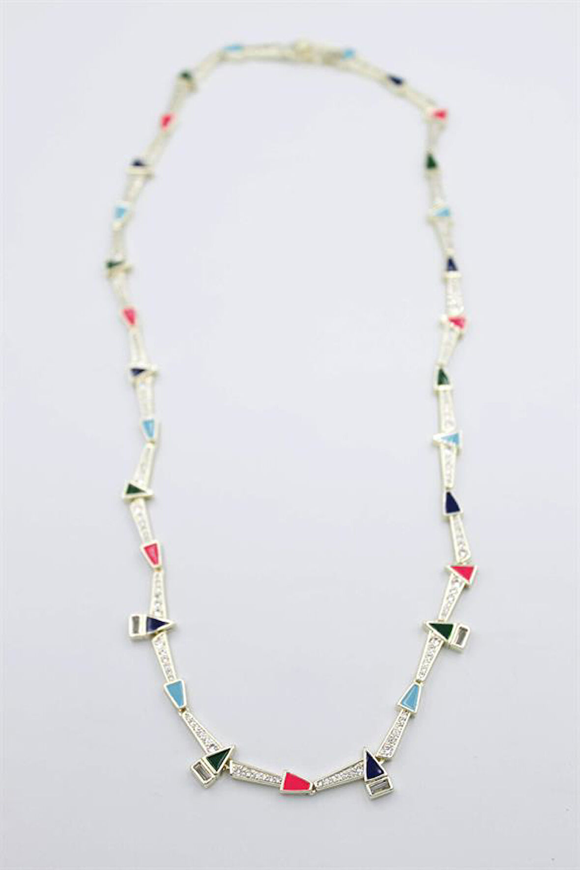 Taşlı Marka Kolye - Altın