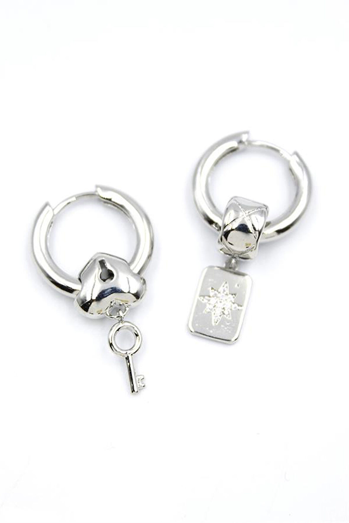 Kilit Küpe - Gümüş