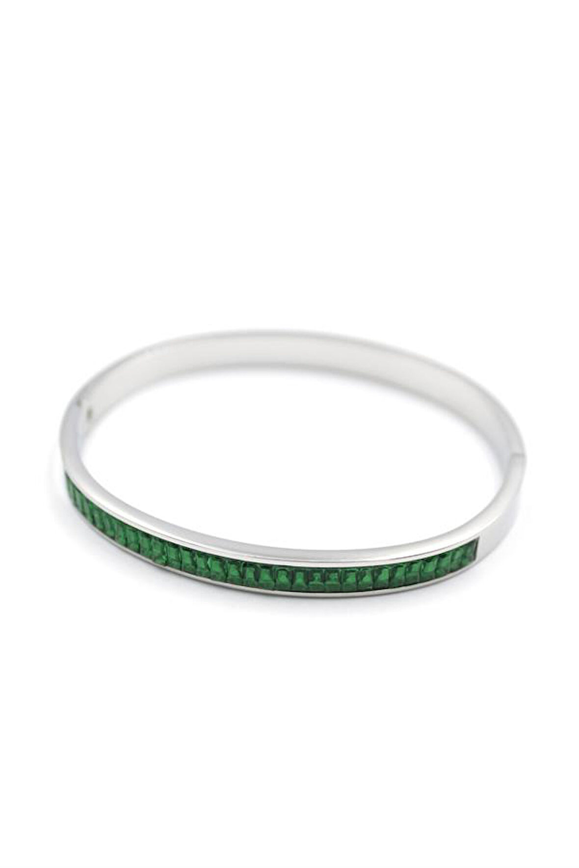 Baget Taşlı Bilezik - Yeşil