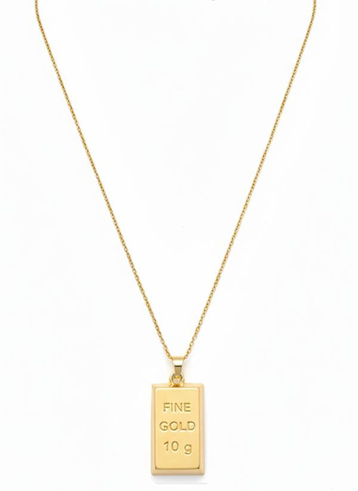 Külçe Altın Kolye - Büyük Boy - Altın