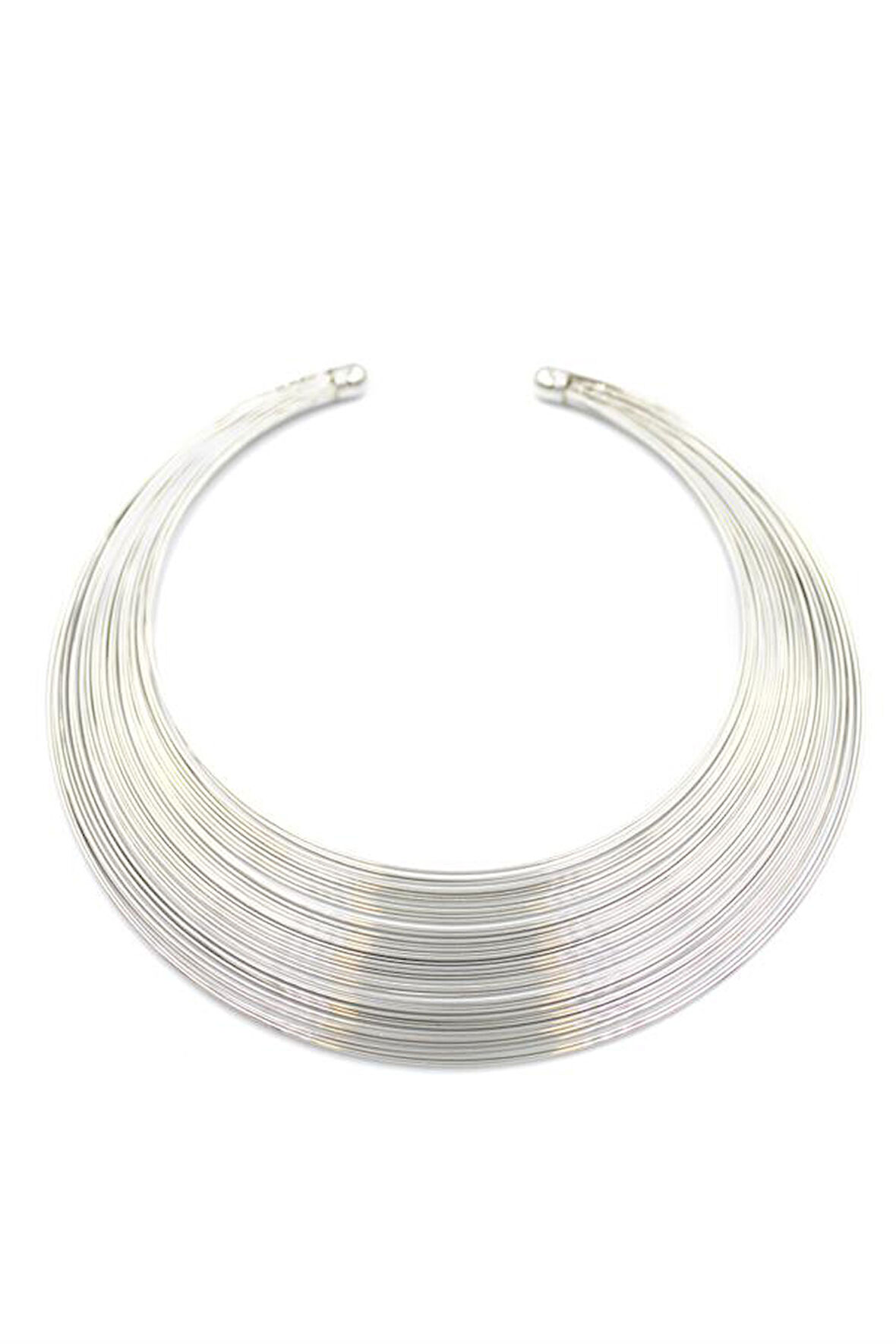 Metal Ajda Kolye - Gümüş