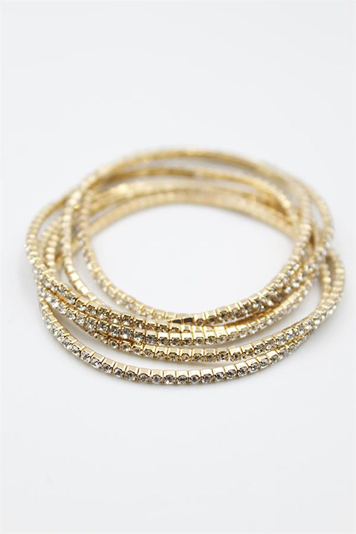 6'lı Lastikli Bileklik - Altın