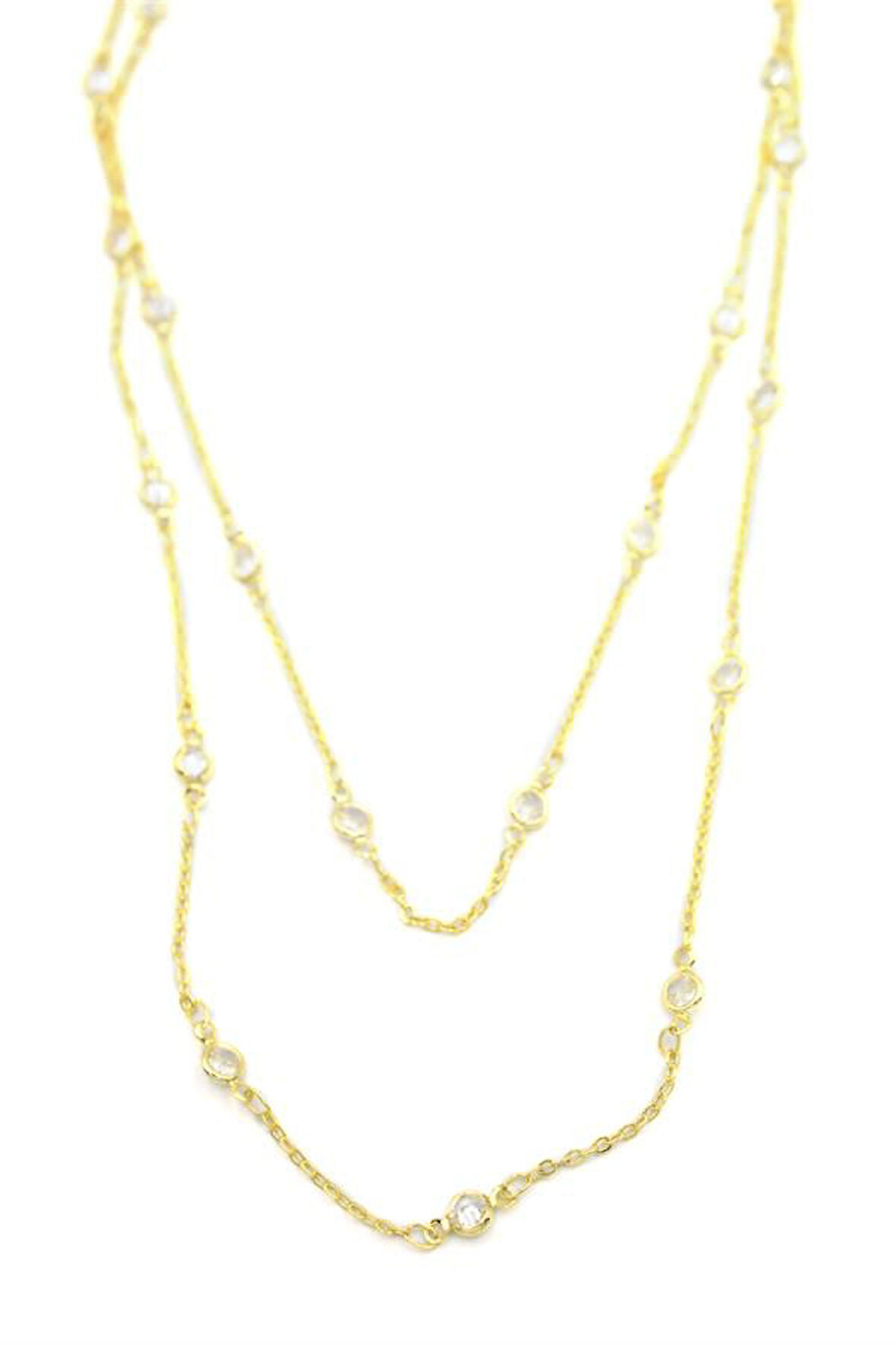 Taşlı Kolye - Altın