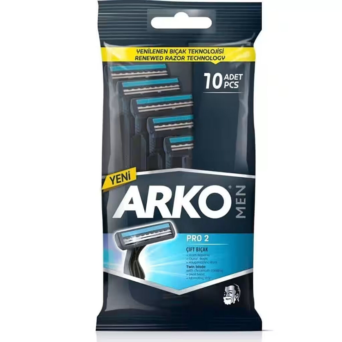 Arko Tıraş Bıçağı T2 Pro 10 Lu Poşet