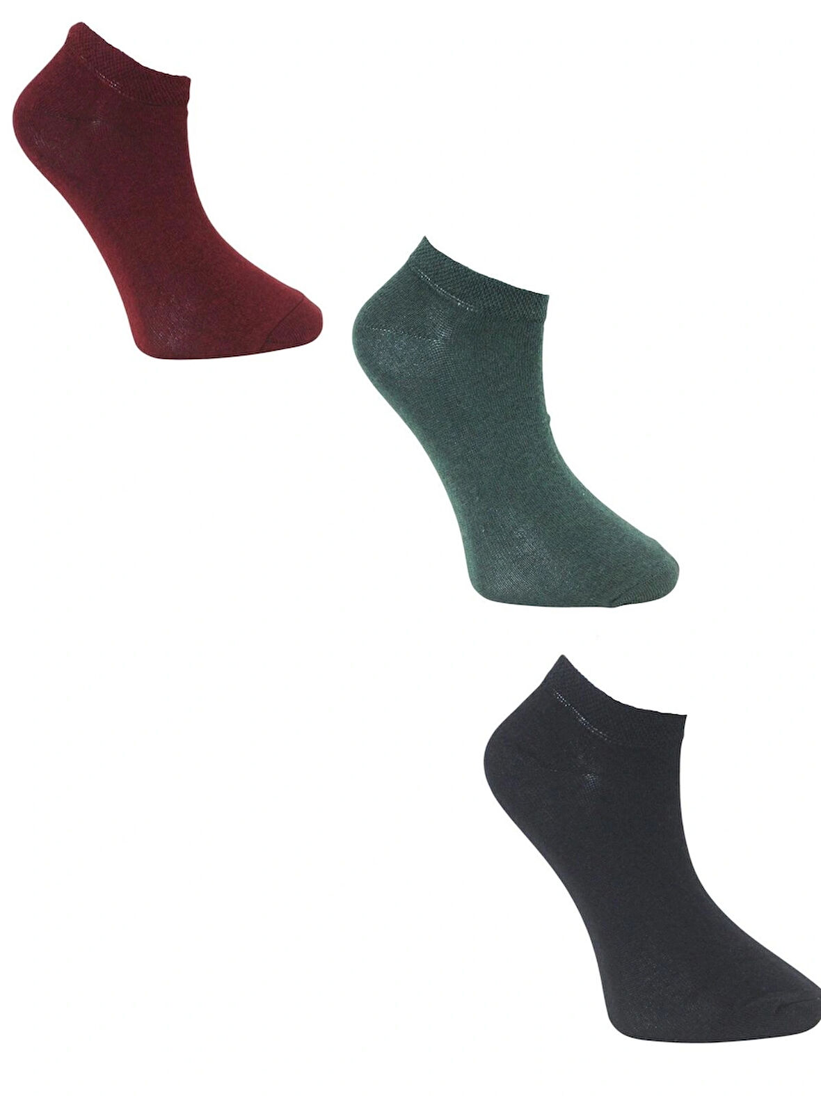 3'lü Renkli Erkek Pamuklu Soket Çorap Set