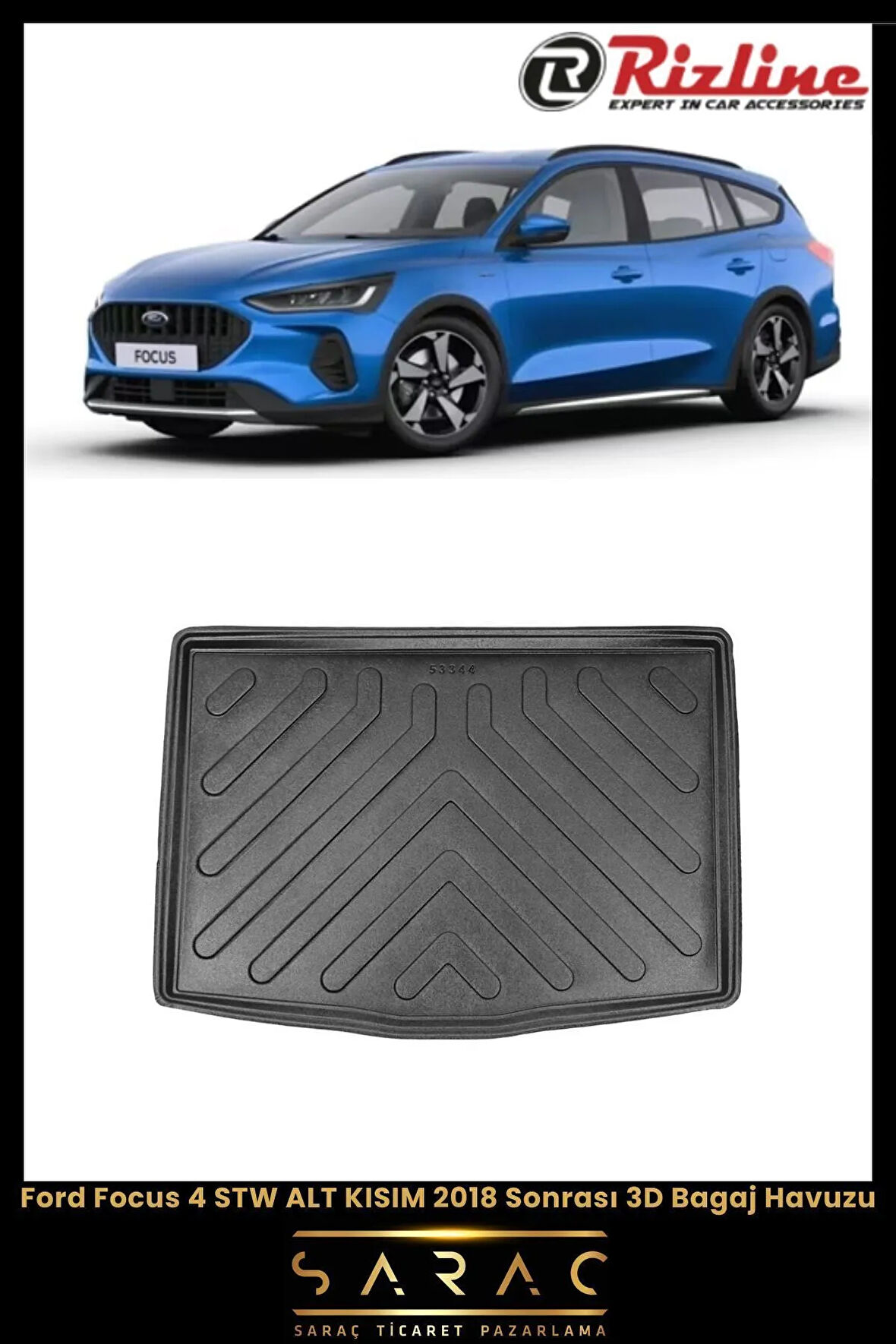 Rizline Ford Focus 4 STW 2018 Model(Yeni Kasa) Alt 3D Bagaj Havuzu