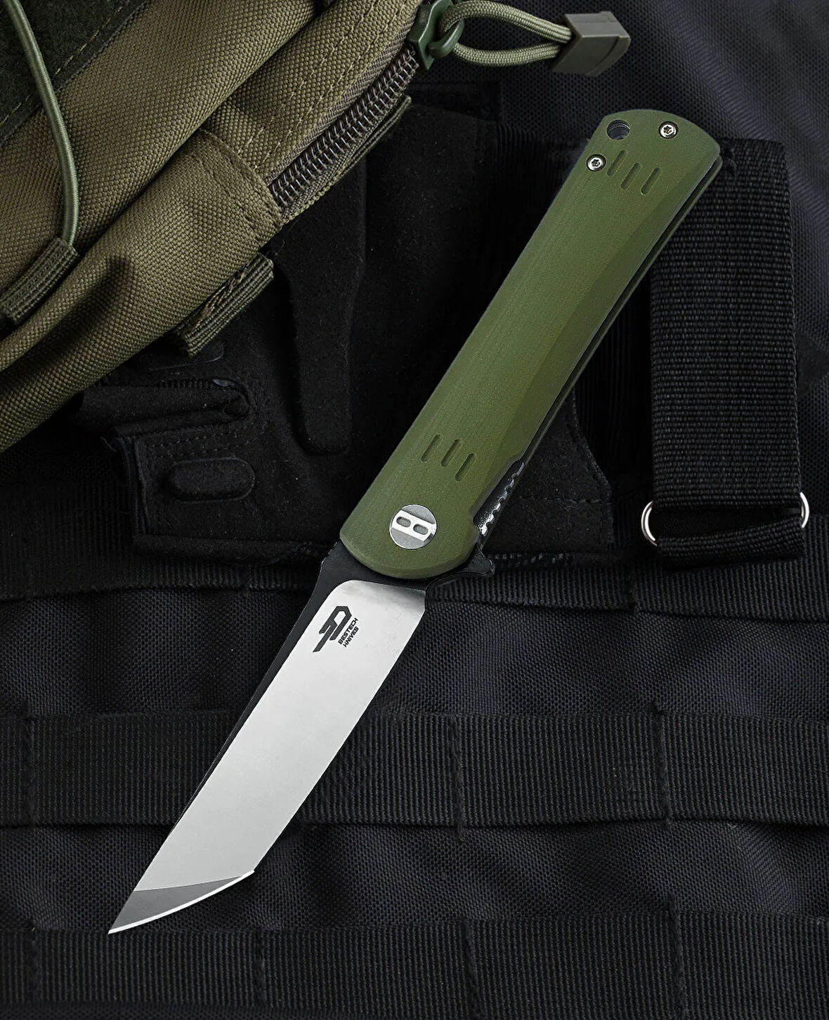 BESTECH KENDO BG06B-2 Ordu Yeşili G10 Sap D2 Çakı