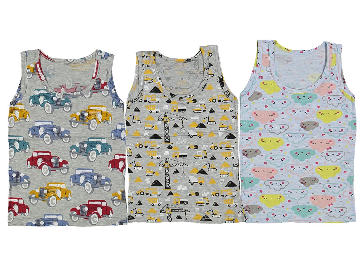 DESENLİ ASKILI ERKEK ATLET (3 ADET)