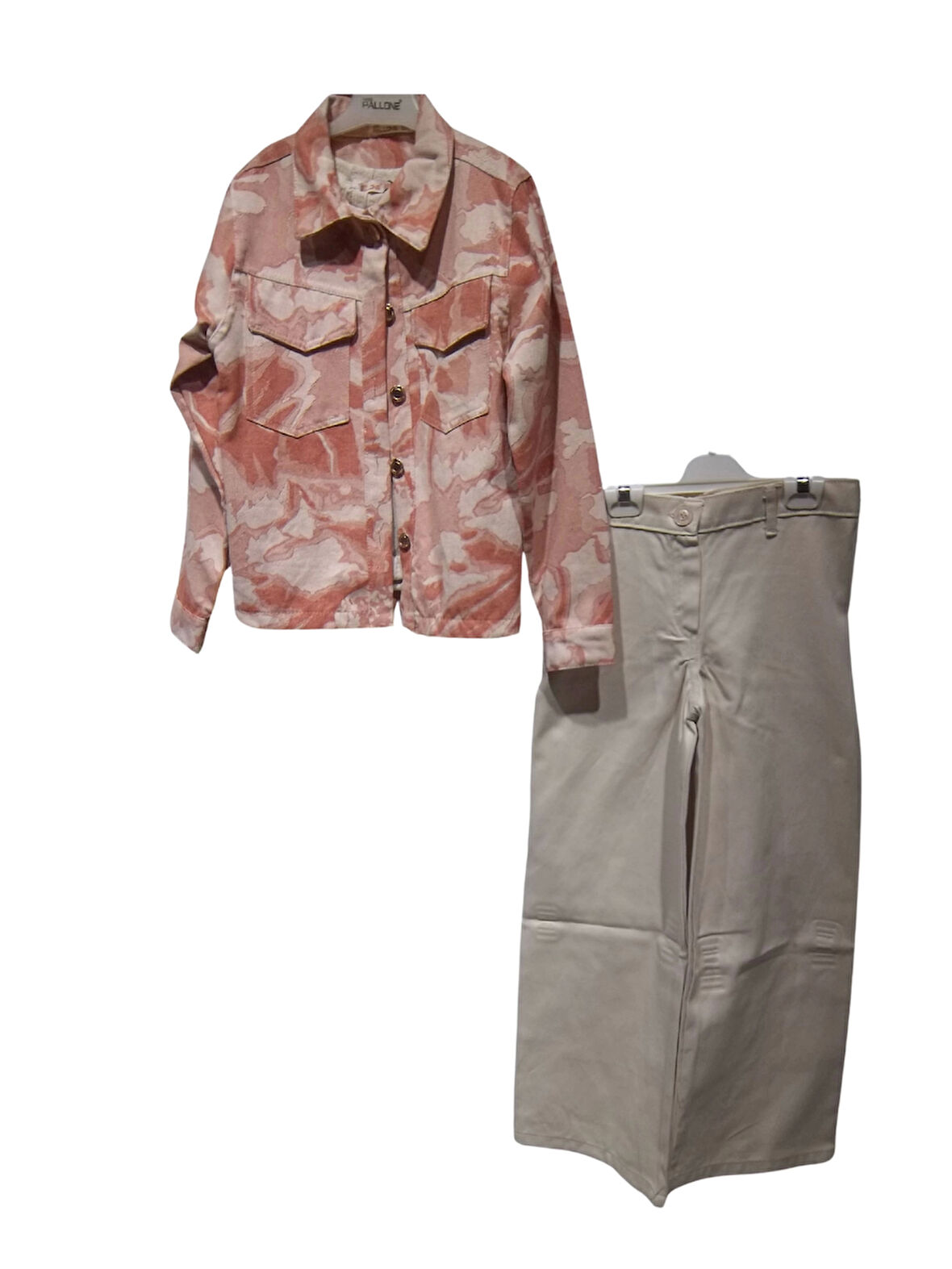 KAMUFLAJ CEKETLİ KETEN KIZ TAKIM