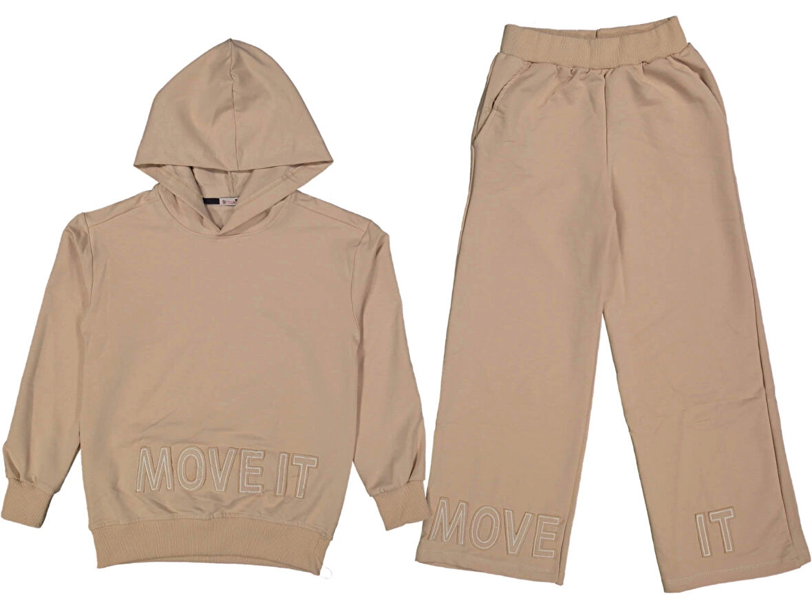 MOVE IT NAKIŞLI KAPÜŞONLU KIZ EŞOFMAN TAKIMI