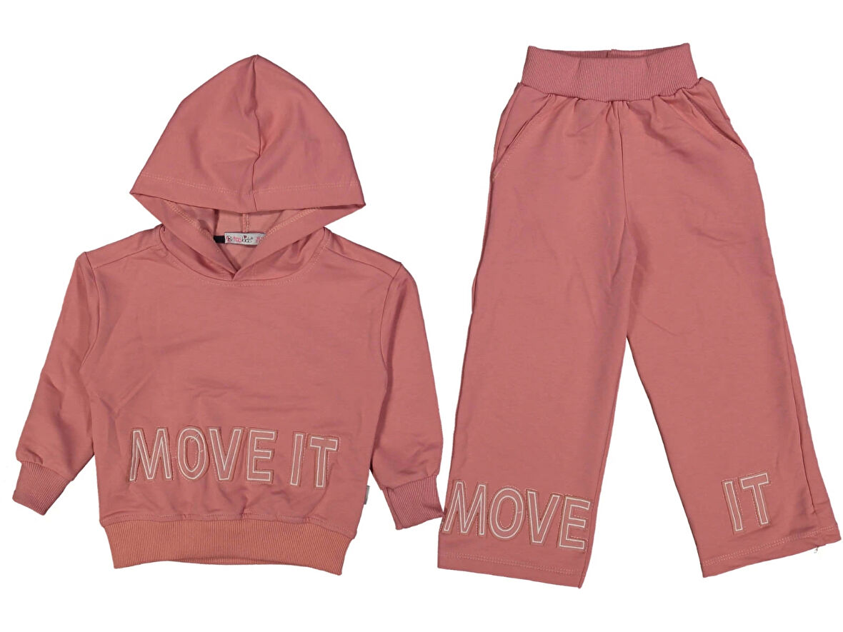 MOVE IT NAKIŞLI KAPÜŞONLU KIZ EŞOFMAN TAKIMI