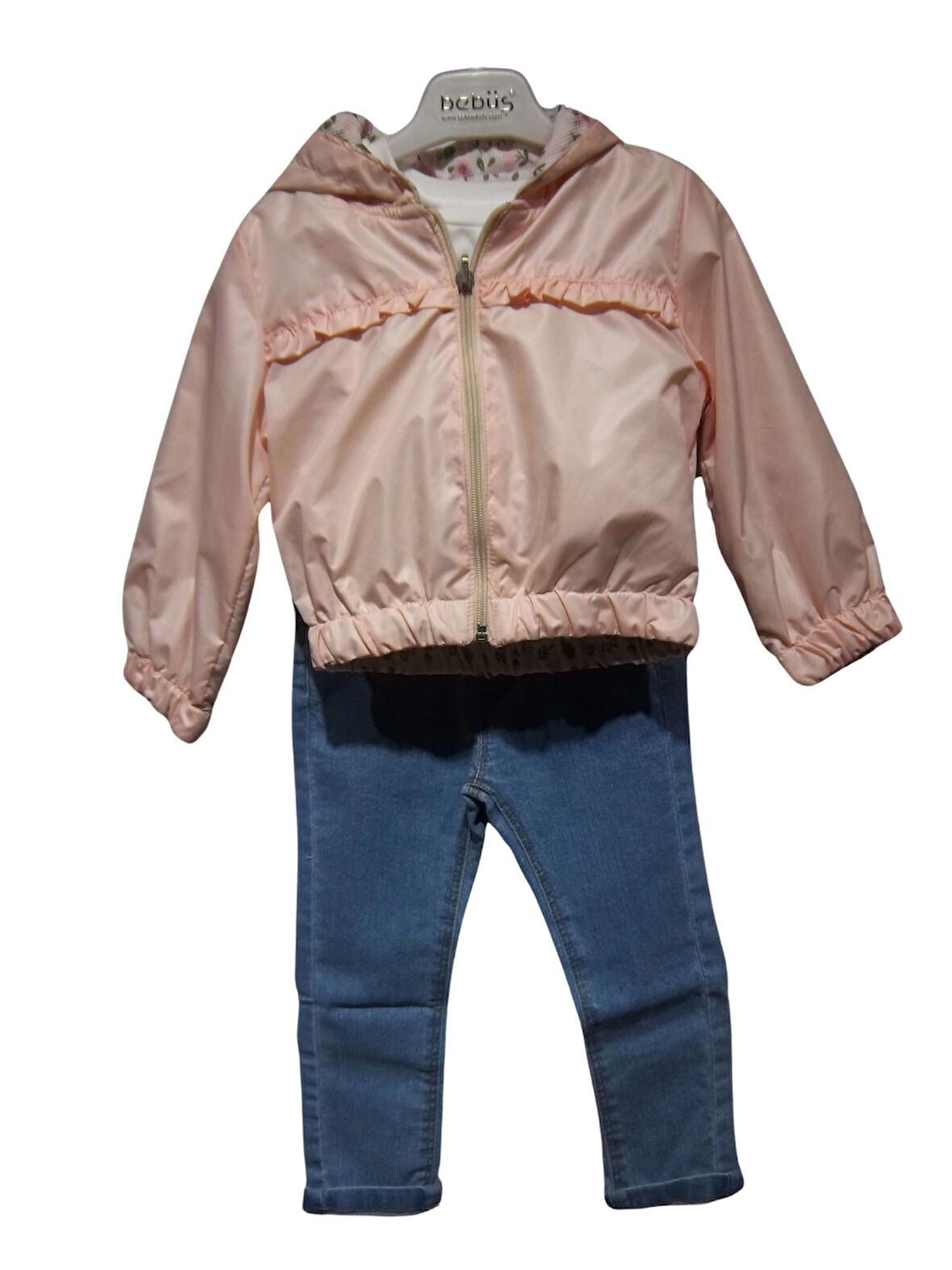 GIRL NAKIŞLI KAPÜŞONLU YAĞMURLUKLU KIZ TAKIM