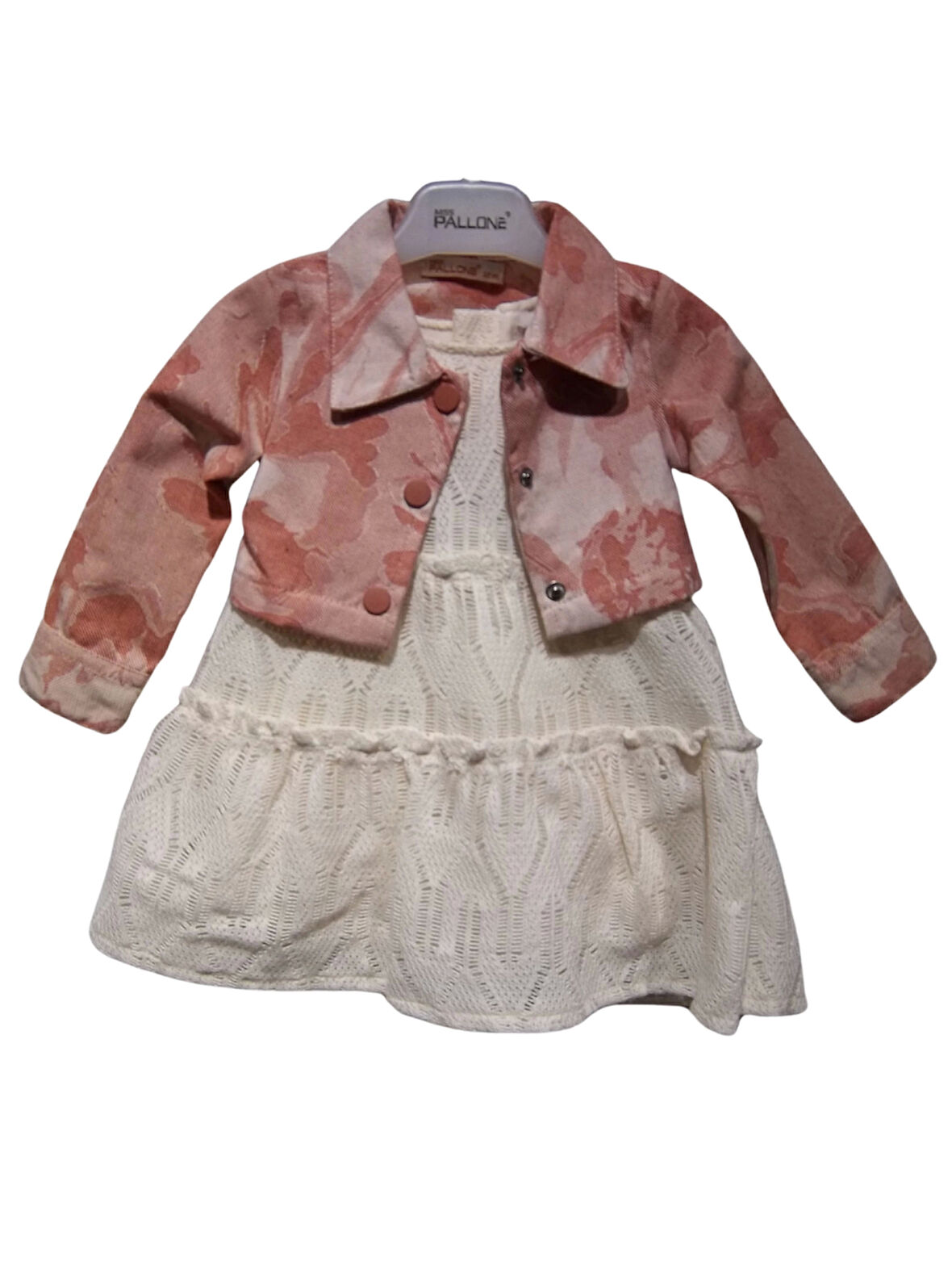 GÜPÜR ELBİSELİ CEKETLİ KIZ TAKIM