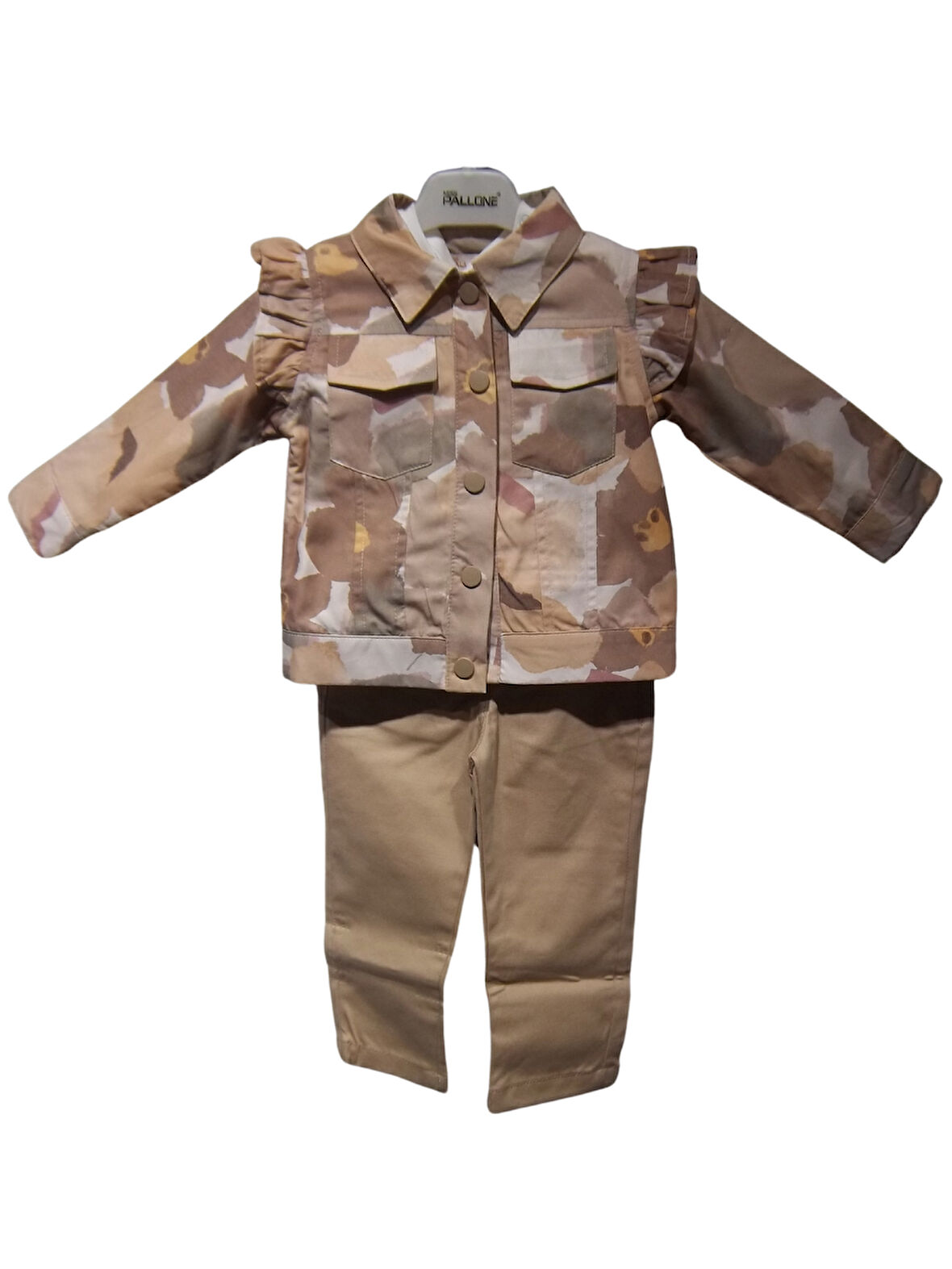 KAMUFLAJ DESENLİ CEKETLİ KIZ TAKIM