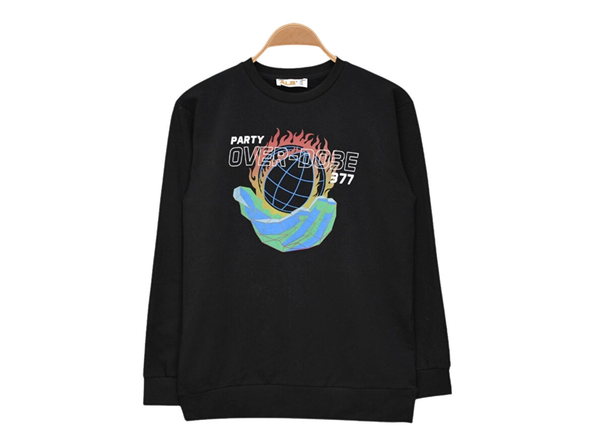 OVER-DOBE BASKILI ERKEK SWEATSHIRT