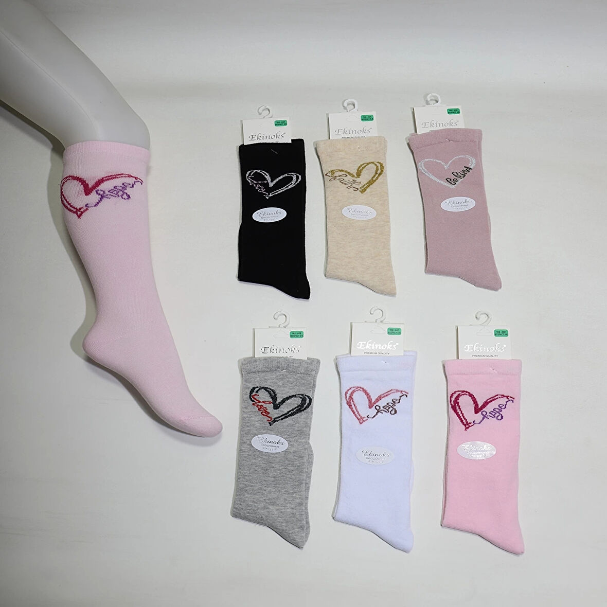 KIZ ÇOCUK ANGEL DİZ ALTI ÇORAP (2 ADET)