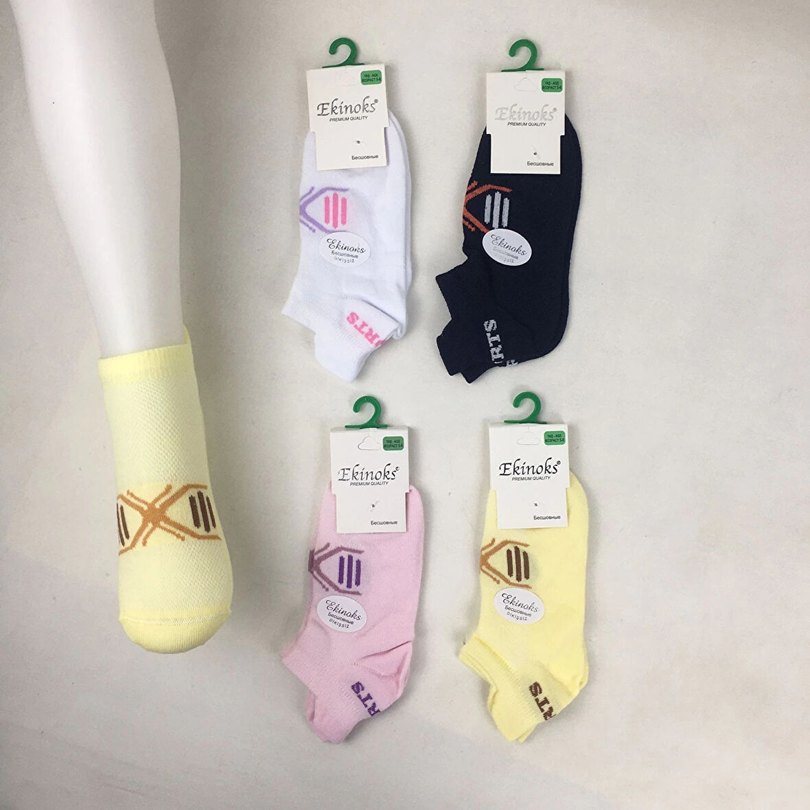 KIZ ÇOCUK SPORTS DESEN PATİK ÇORAP (3 ADET)