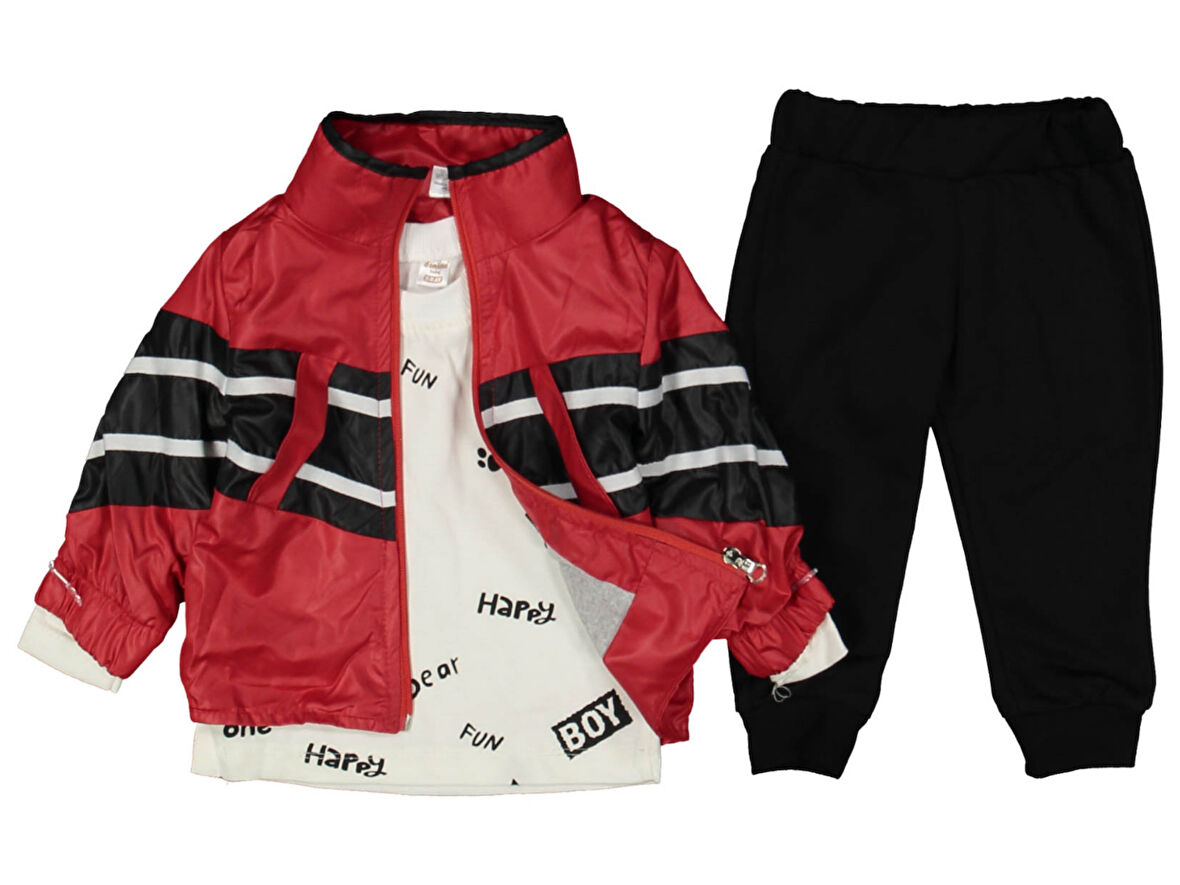 MICRO GARNİLİ YAĞMURLUKLU 3'LÜ ERKEK TAKIM