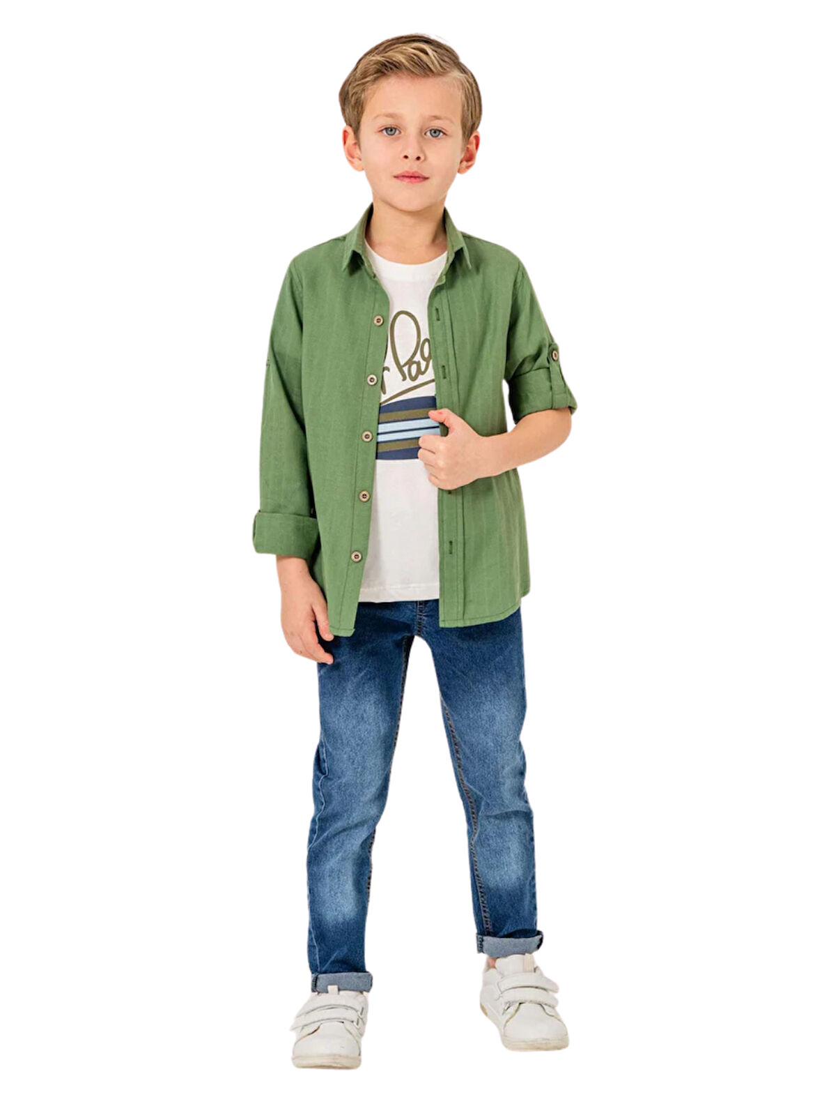 JEANS PANTOLONLU GÖMLEKLİ 3'LÜ ERKEK TAKIM