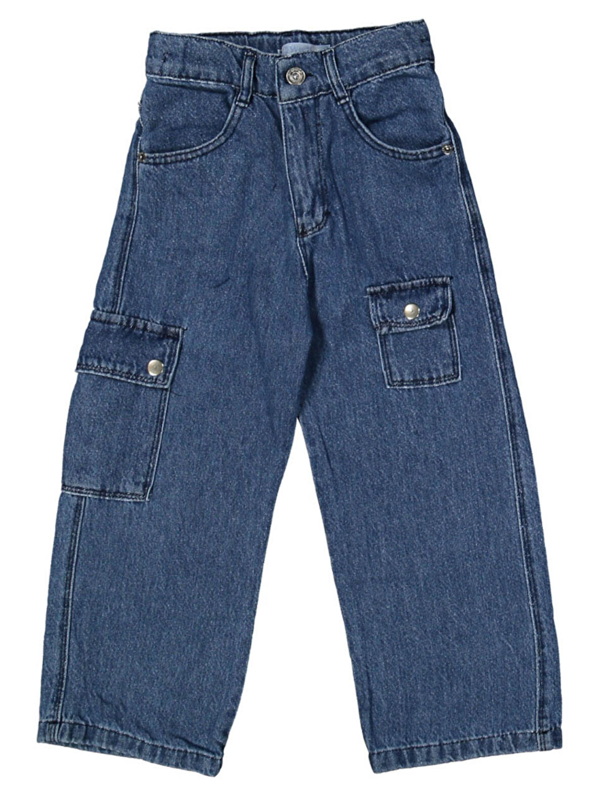 KARGO CEPLİ JEANS KIZ PANTOLON