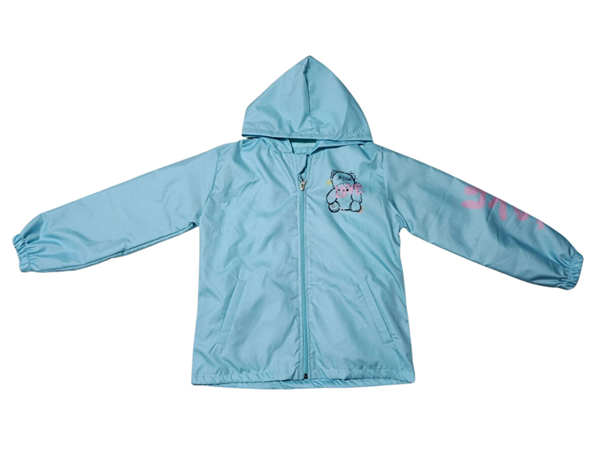 LOVE BASKILI KIZ YAĞMURLUK