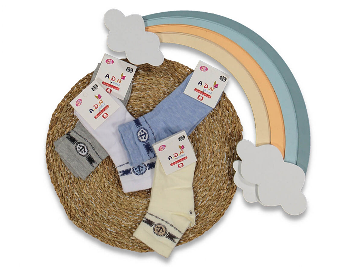 ERKEK ÇOCUK ÇAPA DESEN SOKET ÇORAP (5 ADET)