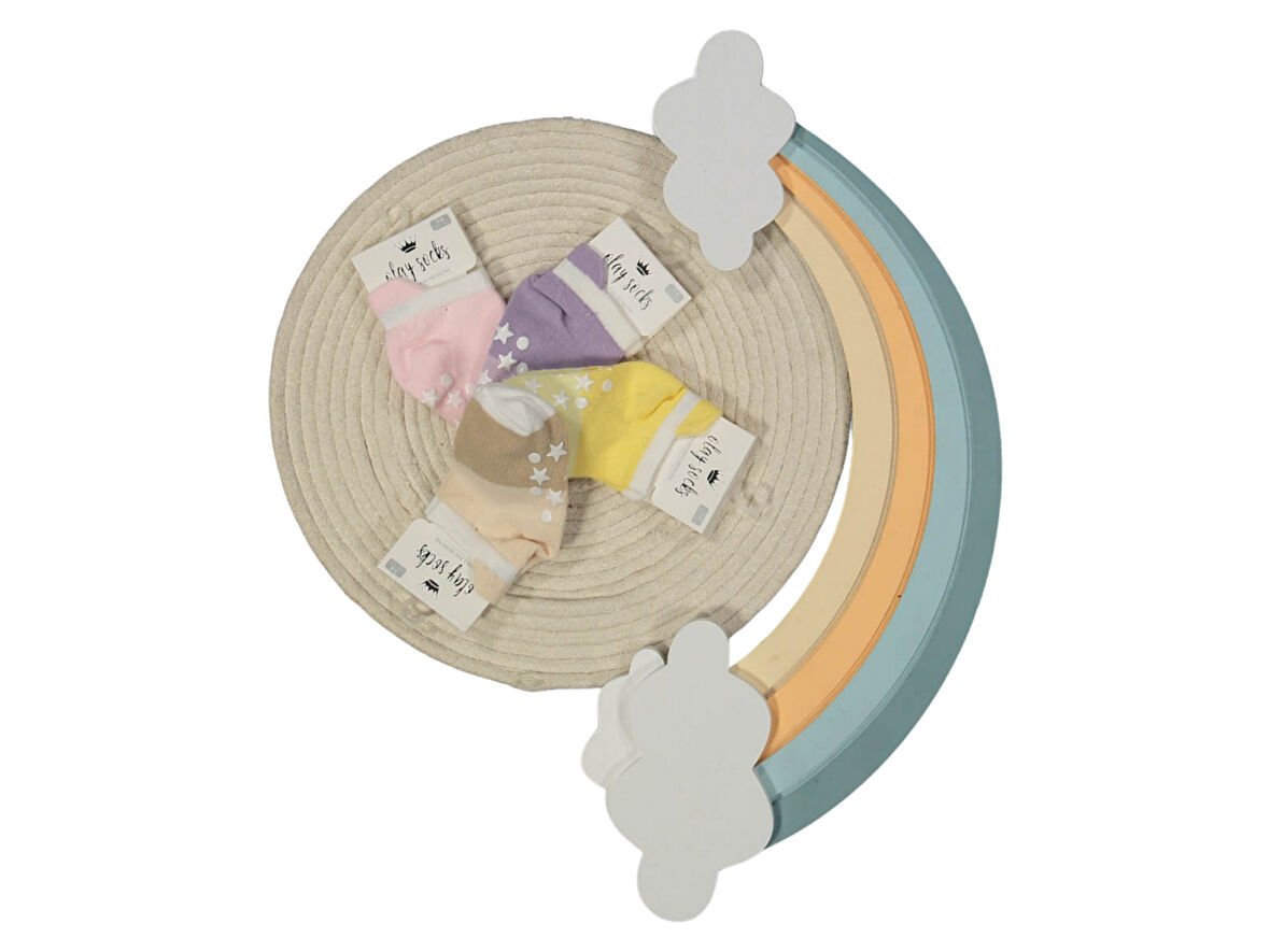 KIZ BEBEK KAYMAZ TABAN PATİK ÇORAP (3 ADET)