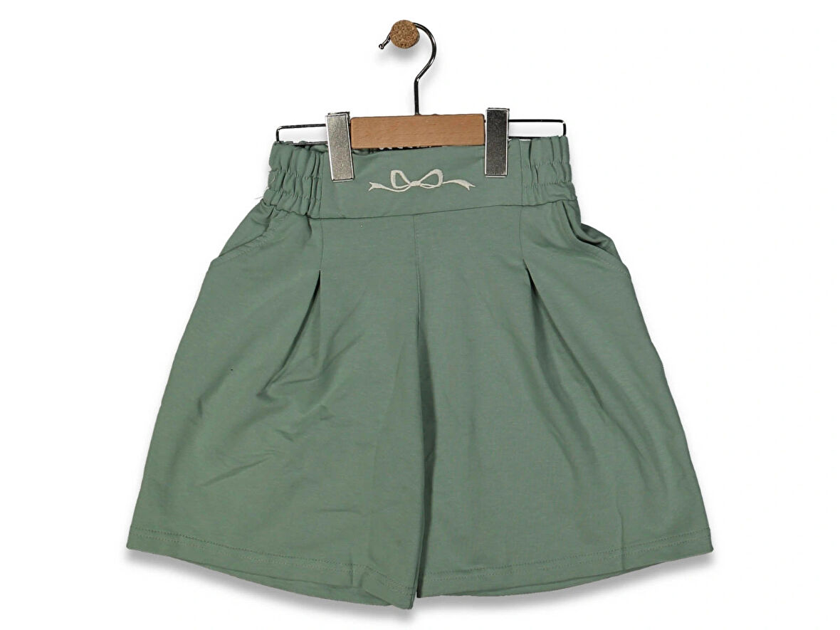 KEMER NAKIŞLI ÖNÜ PİLELİ KIZ ŞORT