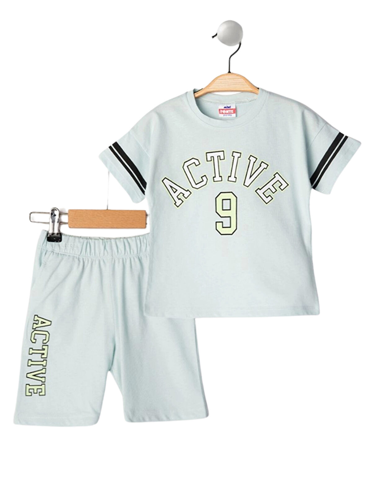 ACTIVE BASKILI ŞORTLU ERKEK TAKIM