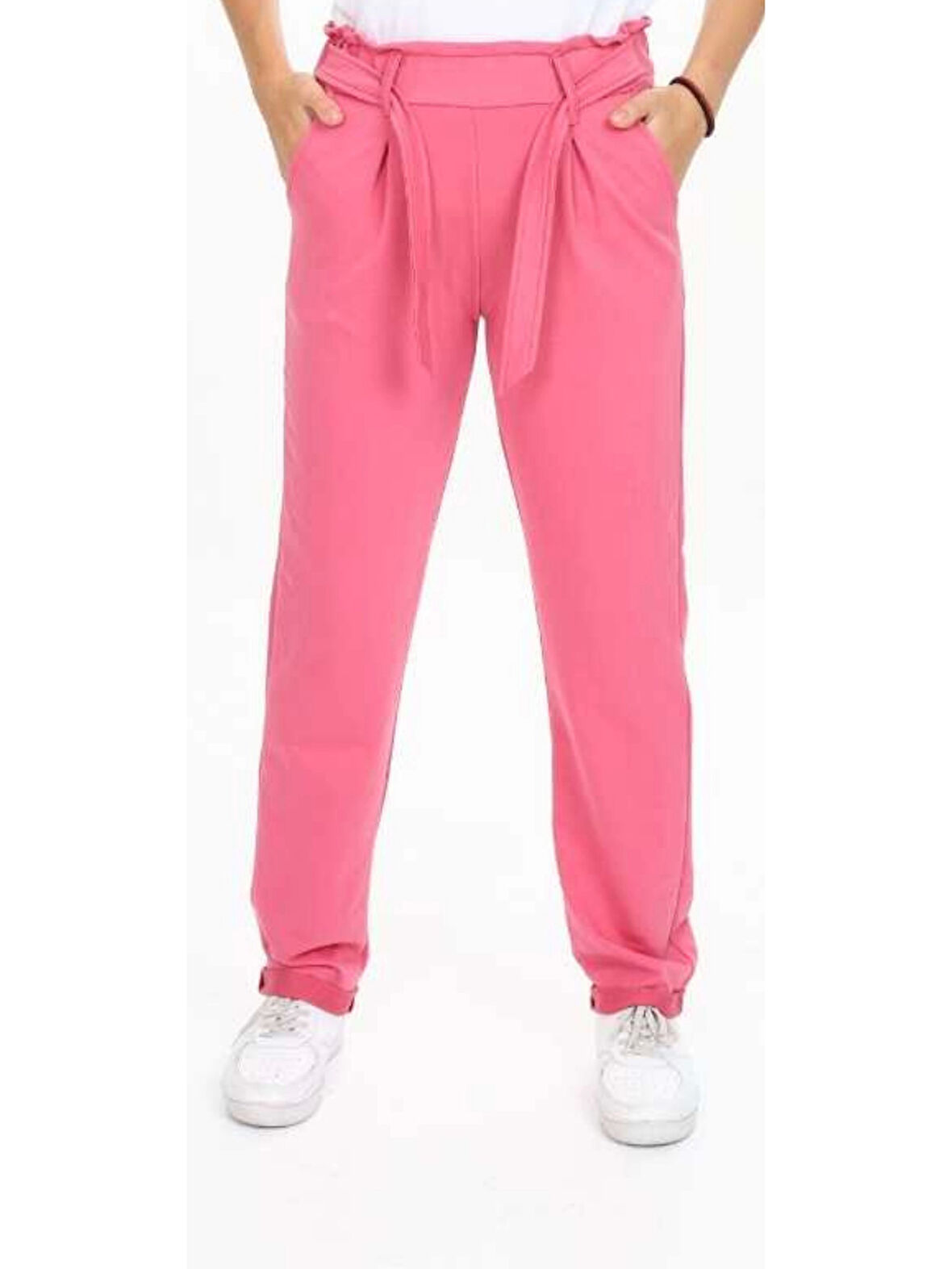 PİLE KAŞELİ KIZ PANTOLON