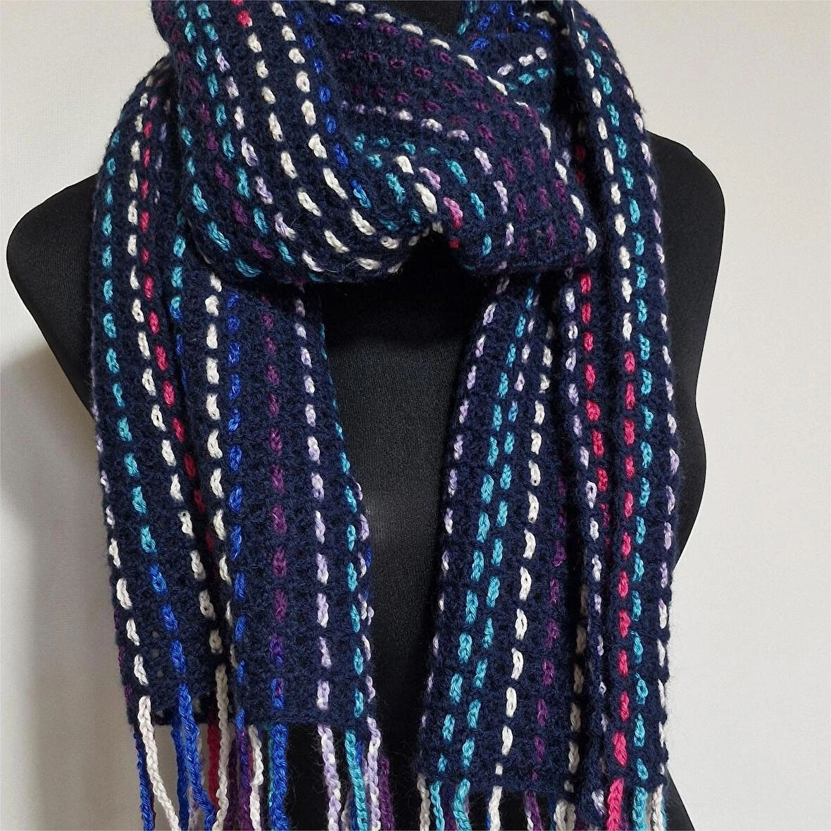 El Örgüsü  Şal, El Yapımı renkli Hediyelik Şal ,tasarım Şık Şal,  Moli Tasarım