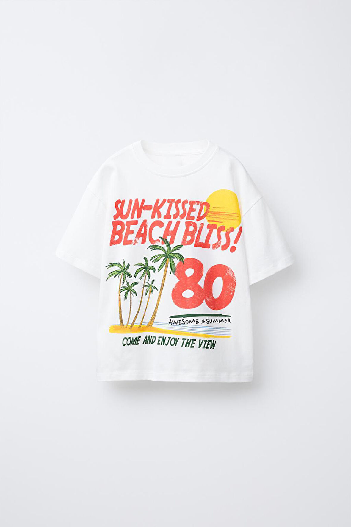 Sun Kissed  Beach Blis  Baskılı Kız Çocuk  %100 Pamuk Tişört