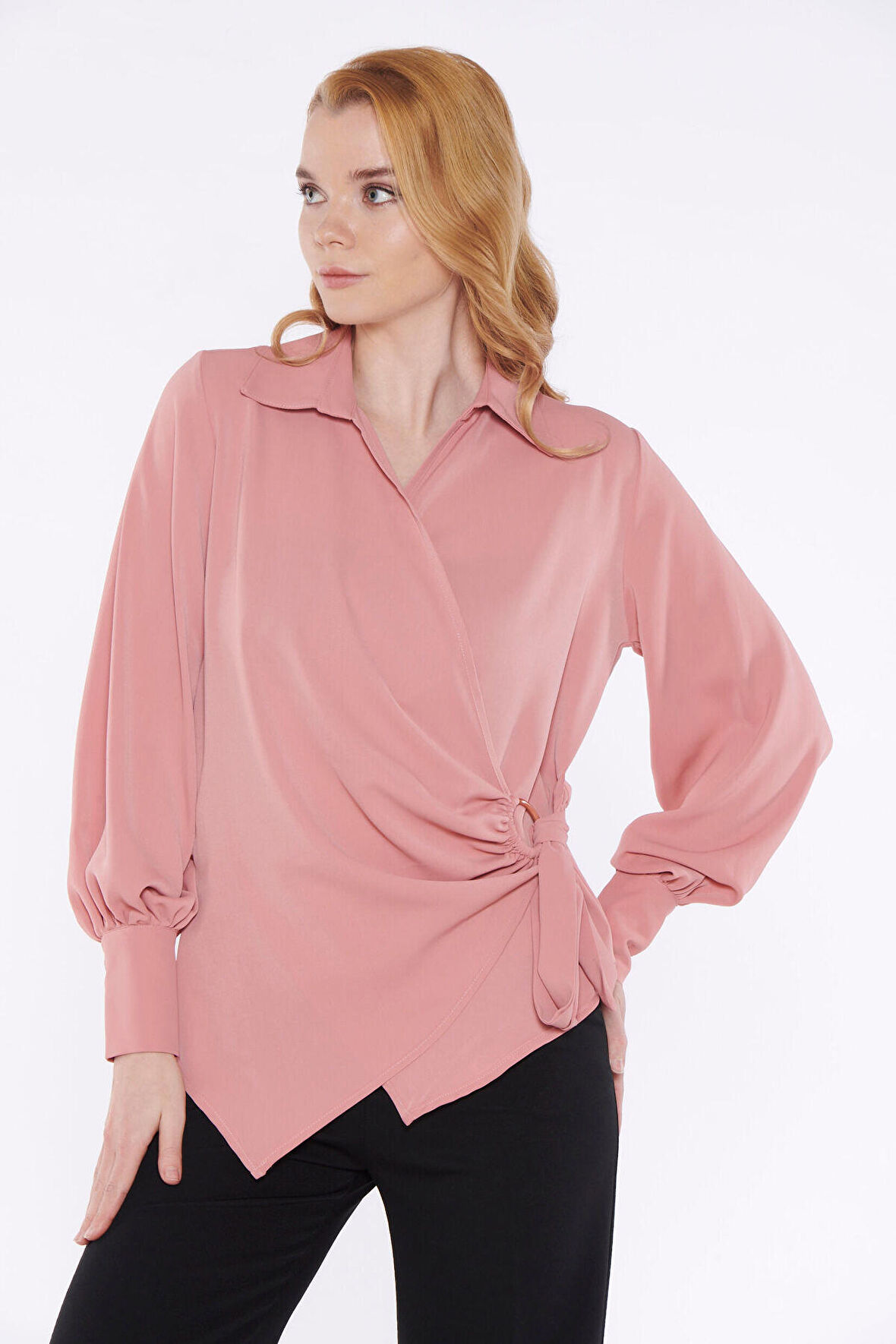 Toka Detaylı Bluz | 36