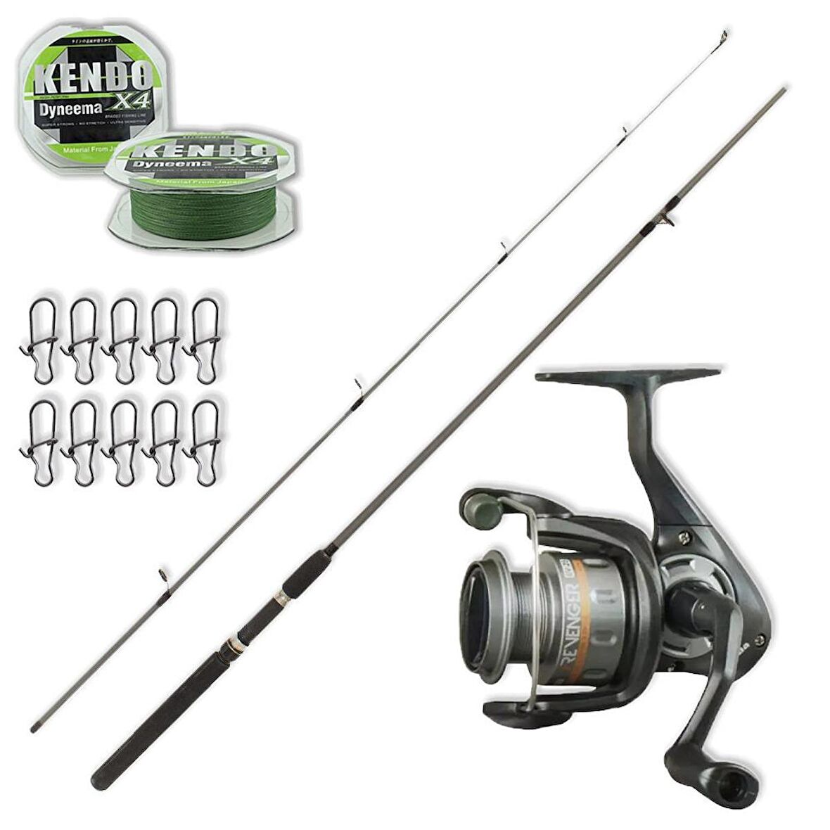 Okuma Revenger 25 - Remixon Flex 240cm Spin Olta Seti