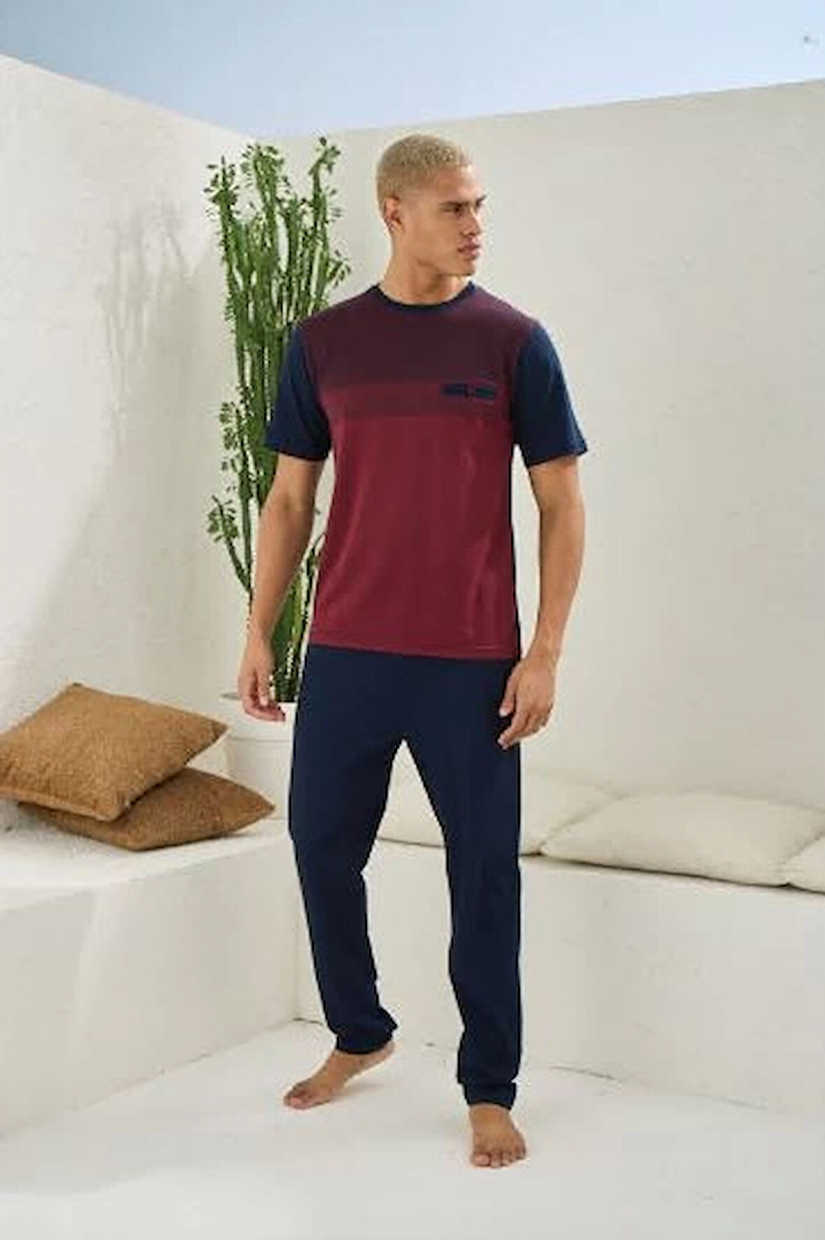 Erkek 2094 Erkek  O Yaka Pijama Takım